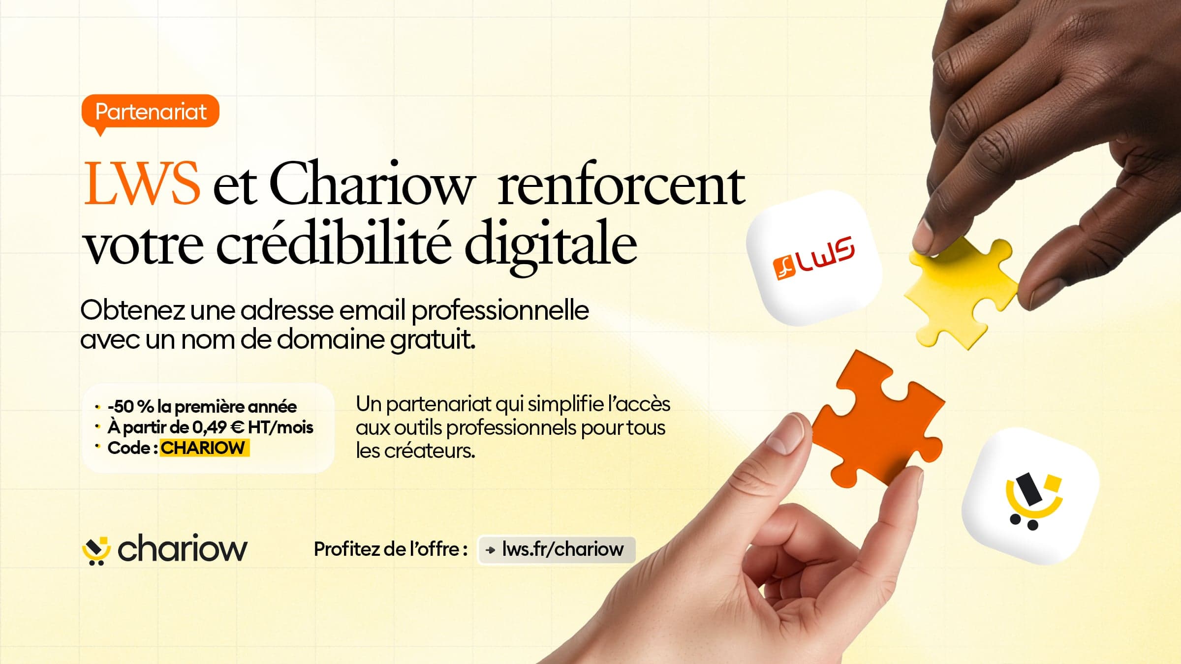 Chariow et LWS s'associent pour renforcer votre crédibilité numérique !