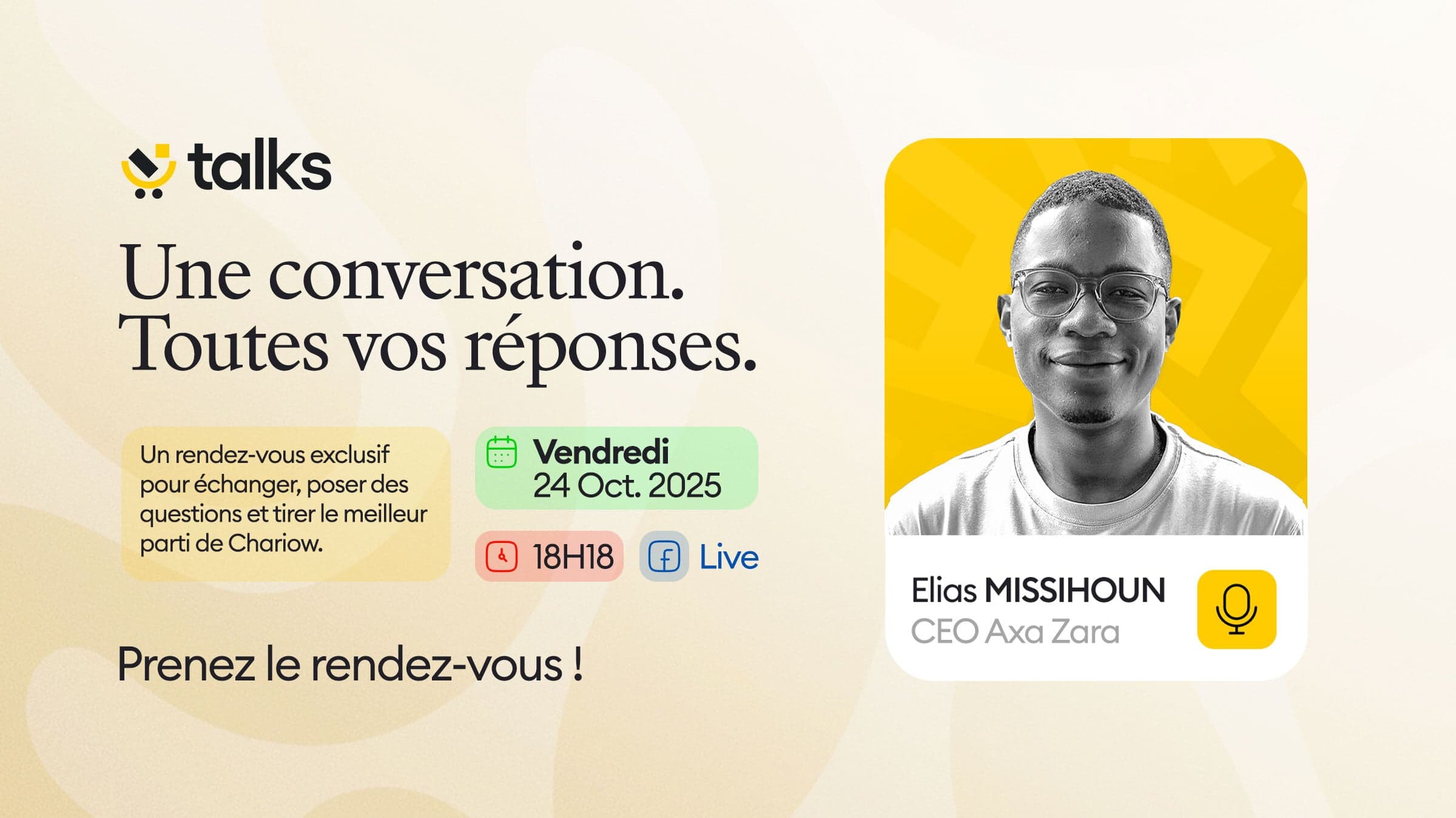 Chariow Talks avec Elias MISSIHOUN