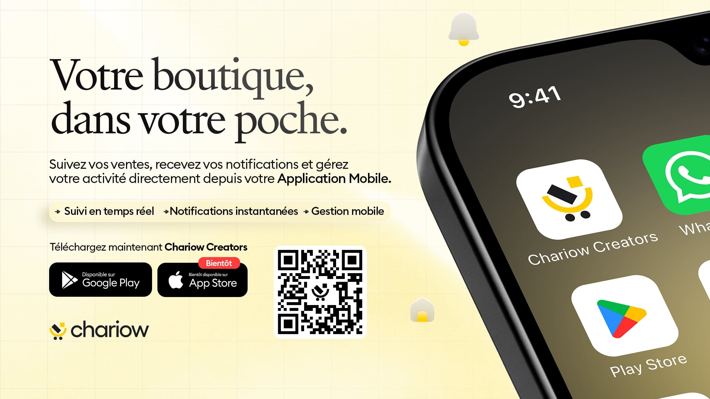 L’application mobile Chariow est désormais disponible sur Android.