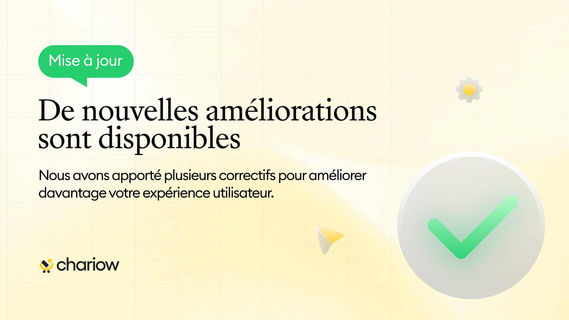 New improvements are available on Chariow