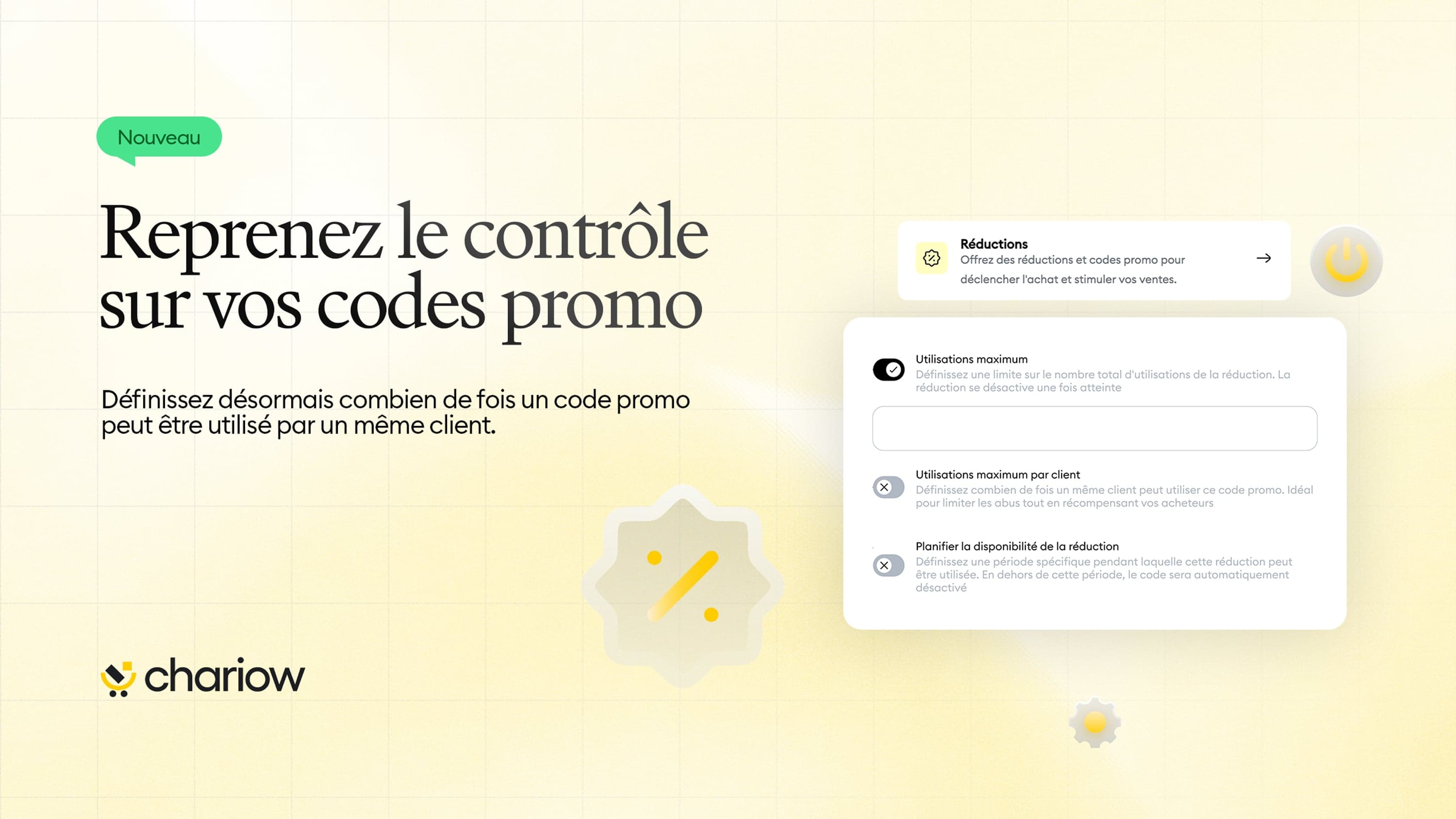 Une nouvelle fonctionnalité pour mieux gérer vos codes de réduction