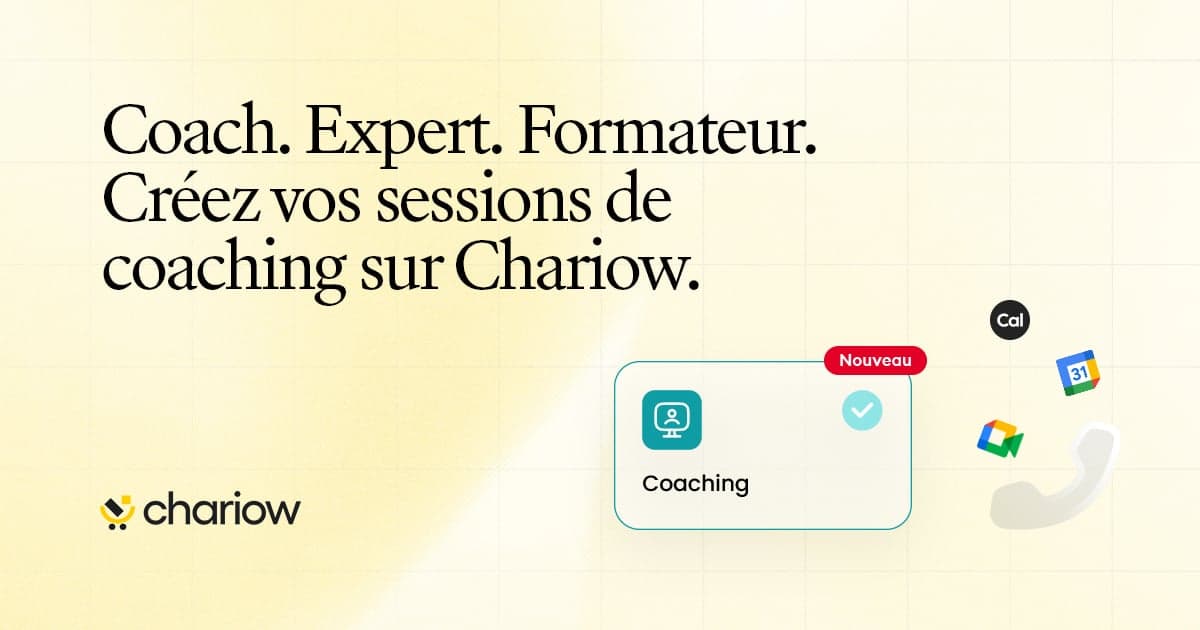 Le Coaching est désormais disponible sur Chariow