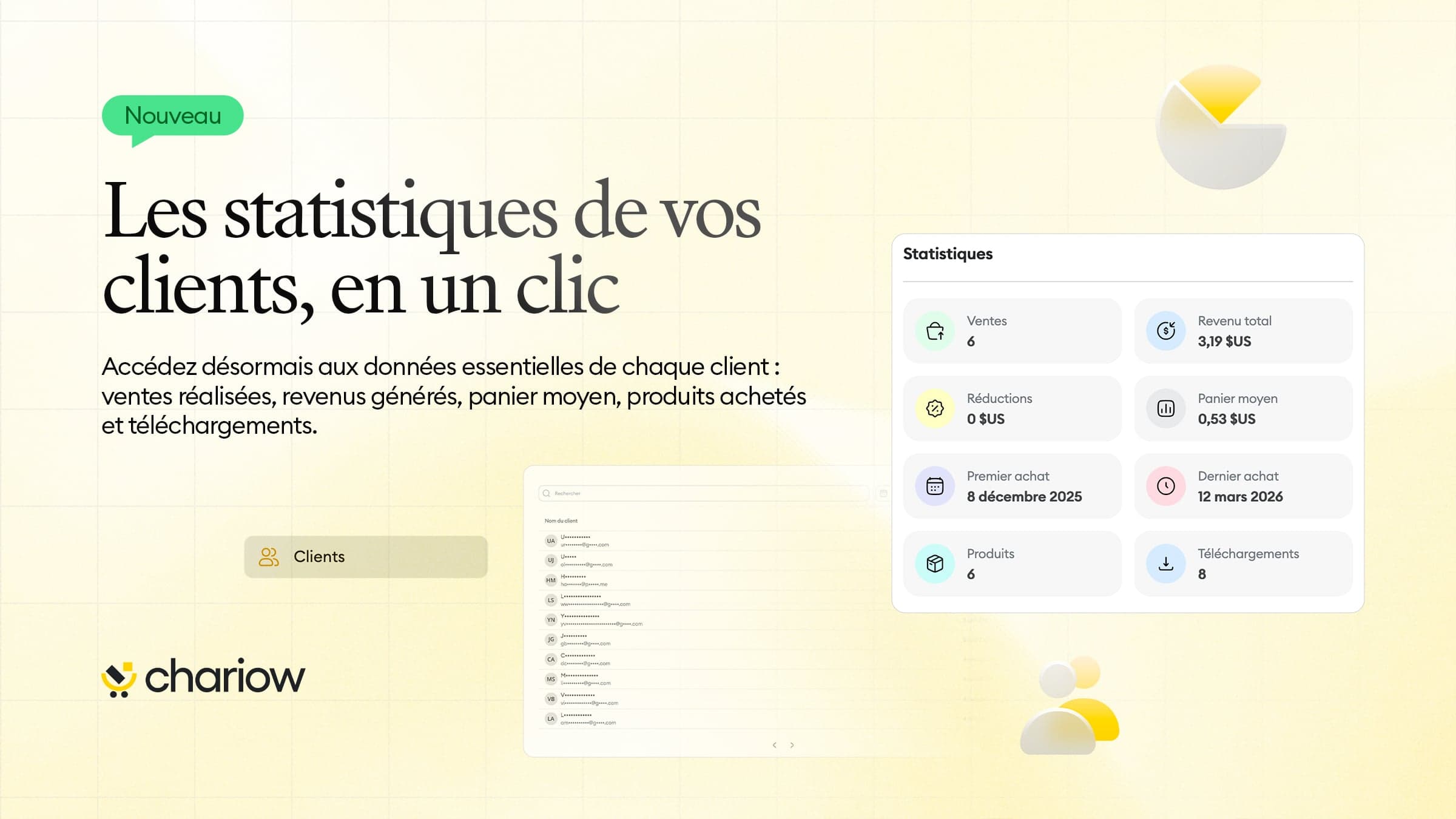 Nouvelle fonctionnalité : découvrez les statistiques de vos clients